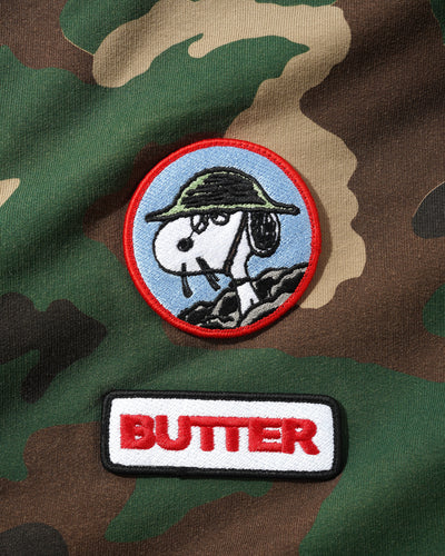 Butter Goods Patches Zip Thru Hood Washed Camo