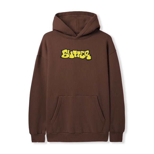 Butter Goods Perspective Applique Hoodie Chocolate