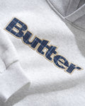 Butter Goods Plaid Logo Applique Pullover Hood Ash