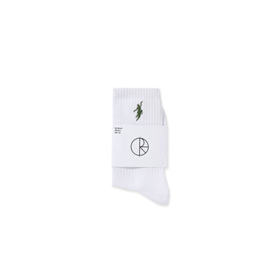 Polar No Comply Rib Socks available in White / Black / Sand