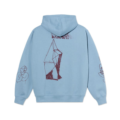 Polar Dave Hoodie "The End "Dove Blue