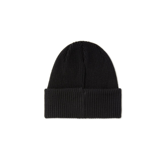 Polar Double Fold Merino Beanie - Black