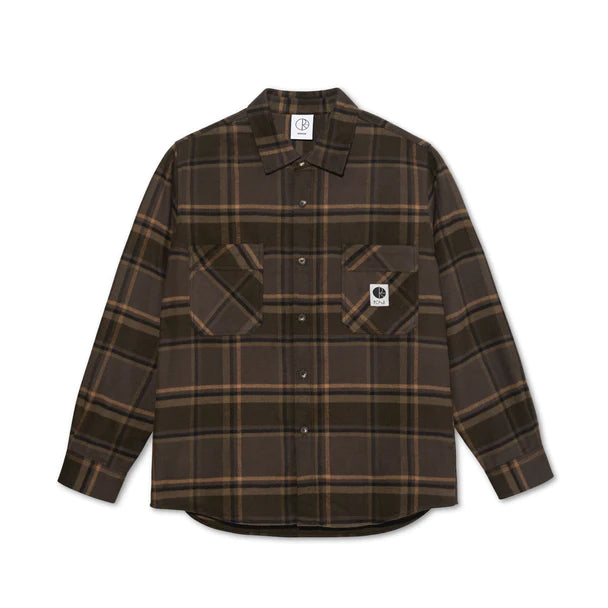 Polar Mike LS Flannel Shirt Brown/Mauve