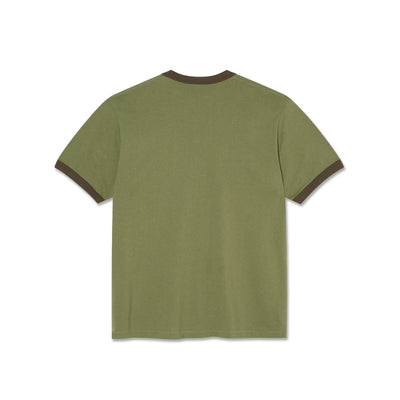 Polar Ringer T-Shirt Army Green/Brown