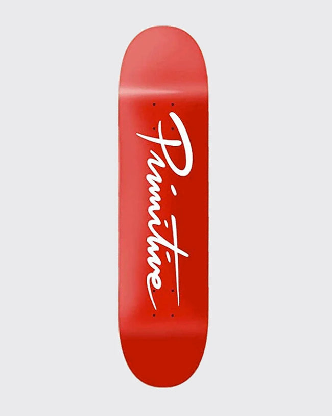 Primitive Nuevo Script Deck Core Red  8.125”