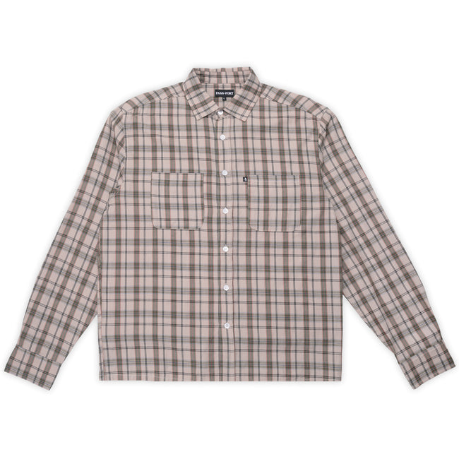 Pass~Port Workers Check L/S Shirt Sand