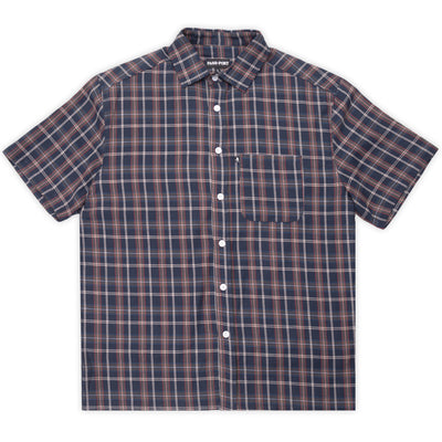 Pass~Port Workers Check S/S Shirt Navy