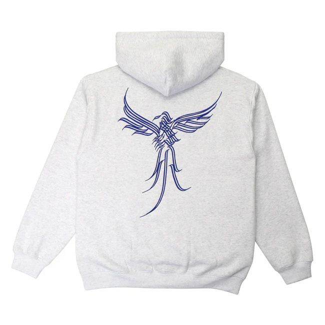 Pass~Port Calligraphy Zip Hood - White Marle