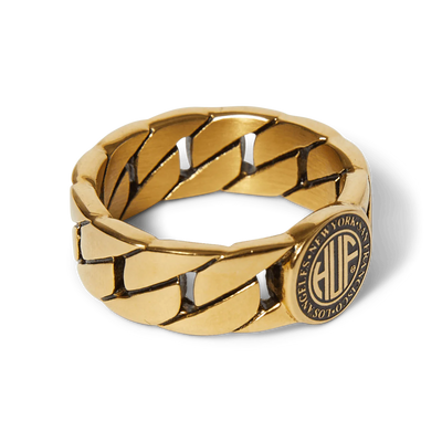 Huf Regional Cuban Link Ring Gold