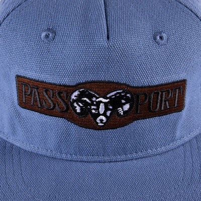 Pass~Port Ram Heavy Canvas Workers Cap - Steel Blue