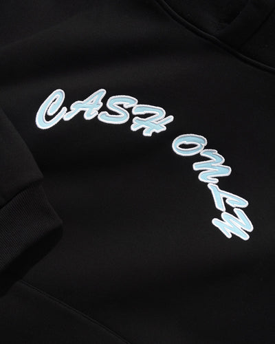 Cash Only Ripstop Logo Applique Hood Black