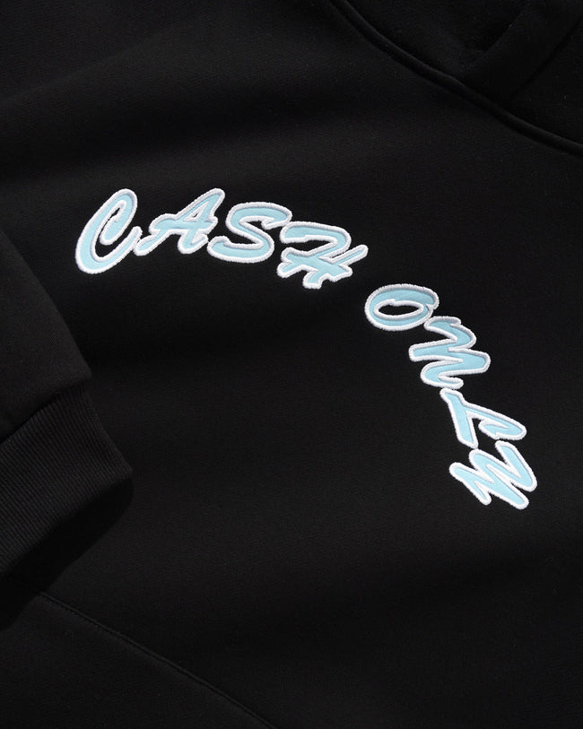 Cash Only Ripstop Logo Applique Hood Black
