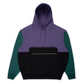 Sci-Fi Fantasy Colorblocked Hood Purple/Black/Green