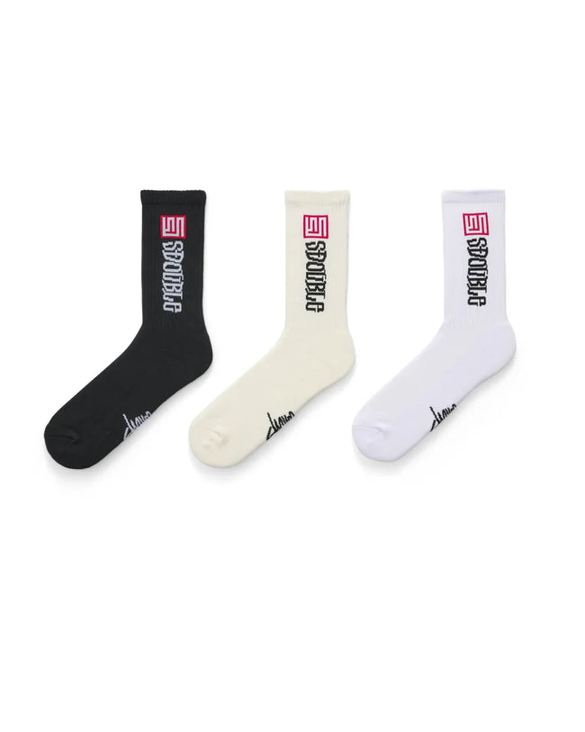 S-Double S Cube Mid Block Sock 3 Pack