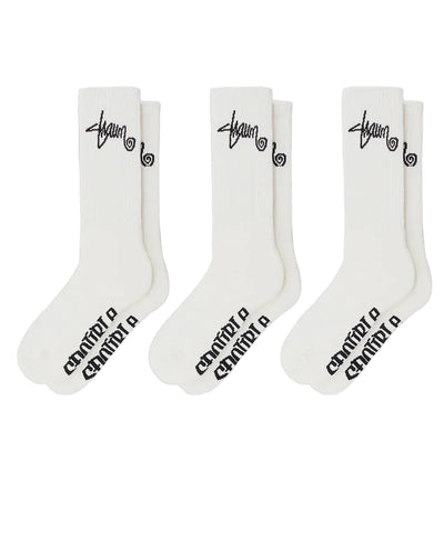 S-Double Standard Shawn Sock 3 Pack - White