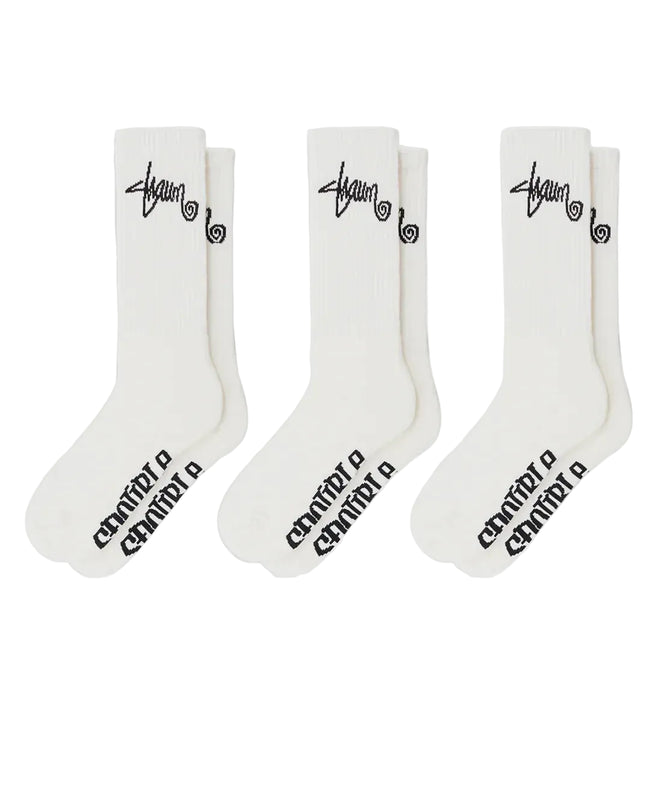 S-Double Standard Shawn Sock 3 Pack - White