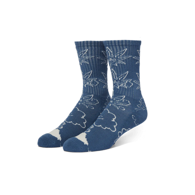 Huf Self Destruction Buddy Sock (Linen or Slate Blue)