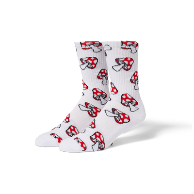 Huf Shrooms Sock White/Red