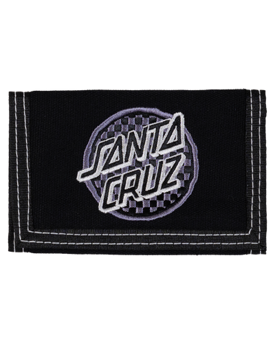 Santa Cruz Breaker Check Opus Dot Velcro Wallet Black