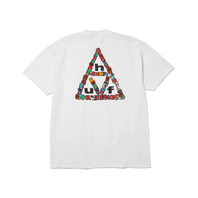Huf X Spitfire Sticker Triple Triangle T-Shirt White
