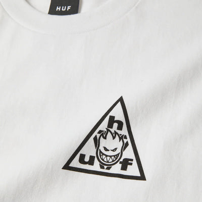 Huf X Spitfire Sticker Triple Triangle T-Shirt White