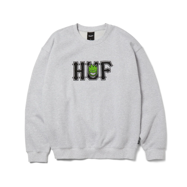 Huf X Spitfire Union Crewneck Heather Grey