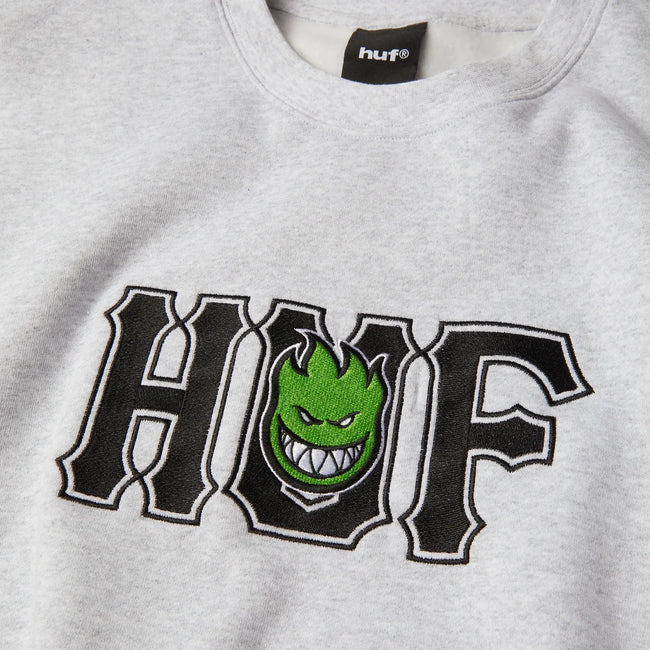 Huf X Spitfire Union Crewneck Heather Grey