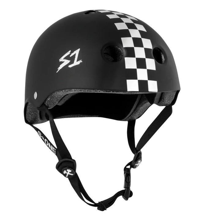 S1 Lifer Helmet Black Matte w Black Checkers