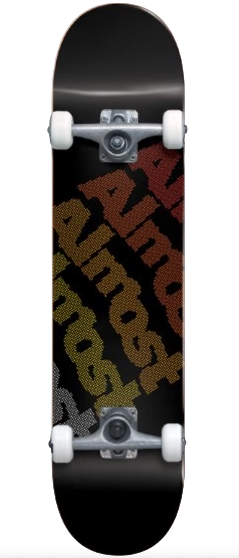 Almost Dot Tilt  Complete Skateboard Black 8"