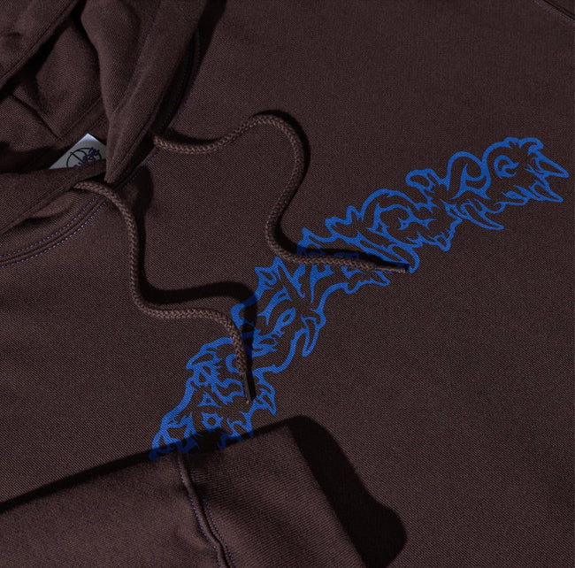 Polar Crude Logo Contrast Dave Hoodie Chocolate