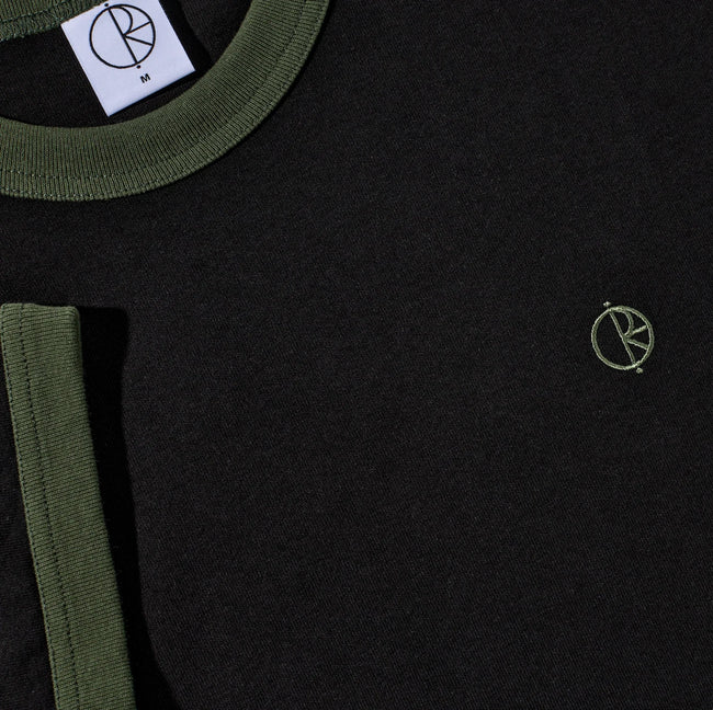 Polar Ringer Tee Black/Uniform Green