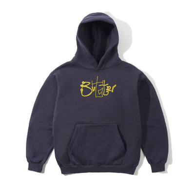 Butter Goods Scribble Pullover Hood Lead Blue