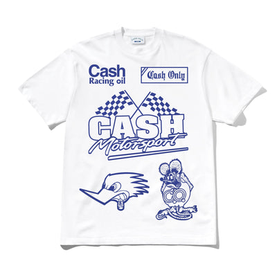 Cash Only Service Tee White