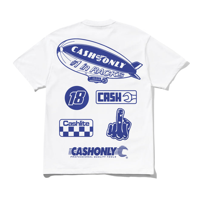 Cash Only Service Tee White