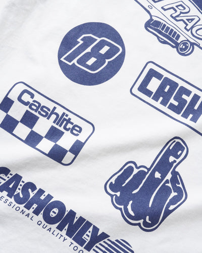 Cash Only Service Tee White