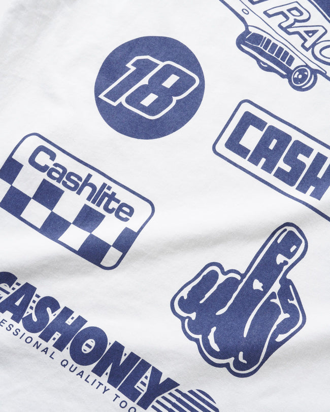 Cash Only Service Tee White