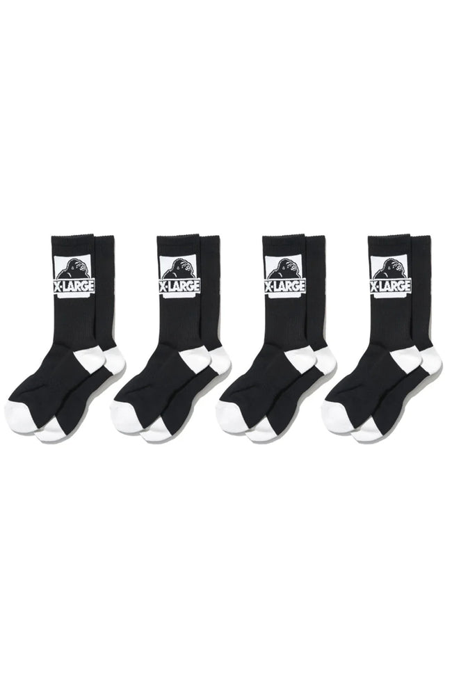 Xlarge Classic OG Sock 4-Pack Black