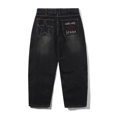 Cash Only Stars Denim Jeans Washed Black