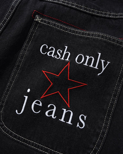 Cash Only Stars Denim Jeans Washed Black