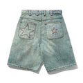 Cash Only Stars Denim Shorts Sun Fade