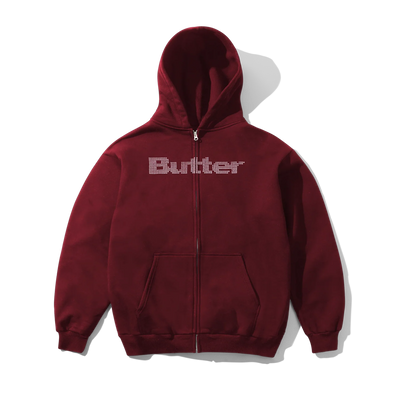 Butter Goods Stars Zip Thru Hood Burgundy