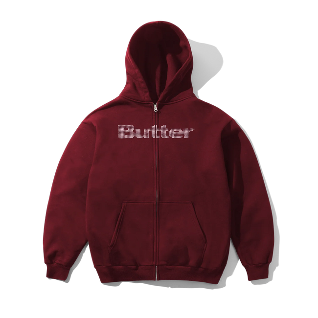 Butter Goods Stars Zip Thru Hood Burgundy