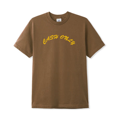 Cash Only Stencil Logo T-Shirt Oak