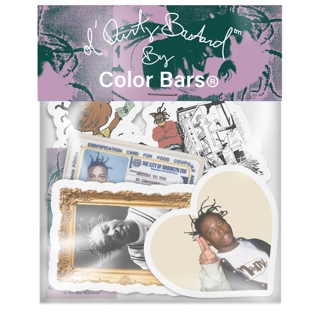Color Bars X Old Dirty Bastard Sticker pack
