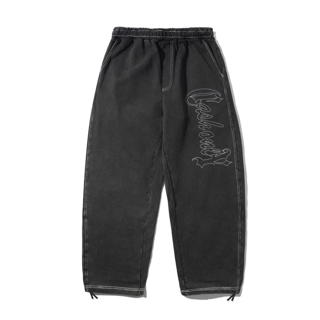Cash Only Strip Fleece Sweatpants Washed Black