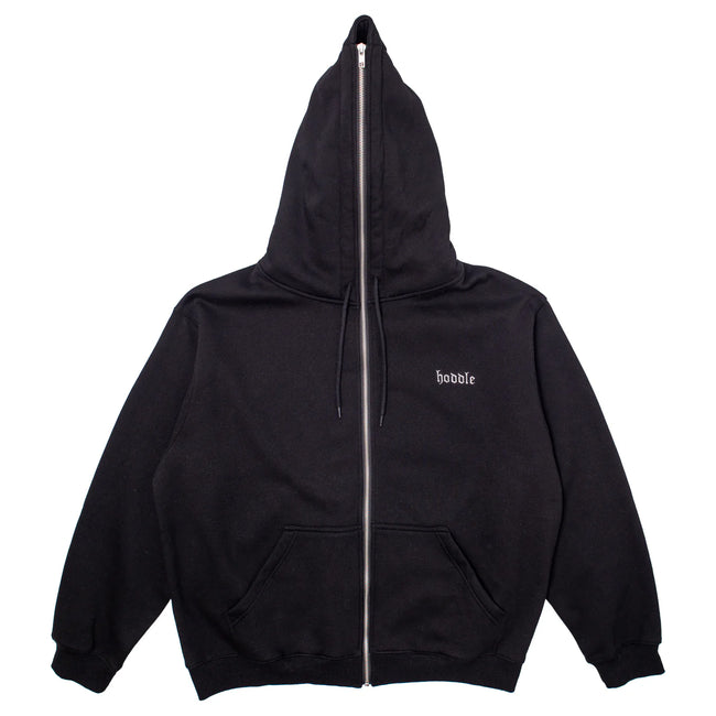 Hoddle Full Length Zip Hood Black