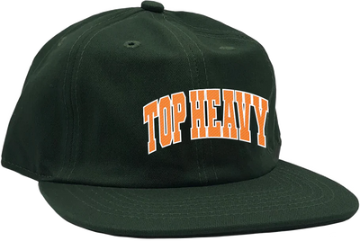 Top Heavy College Snapback Cap Forest Green