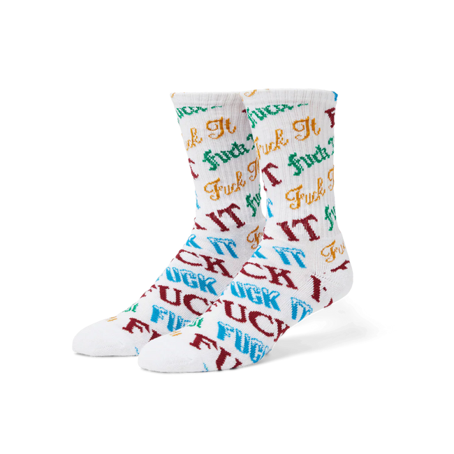 Huf Wintertime Fuck It Sock White