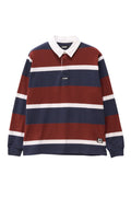 Xlarge Stripe Rugby Jersey Burgundy