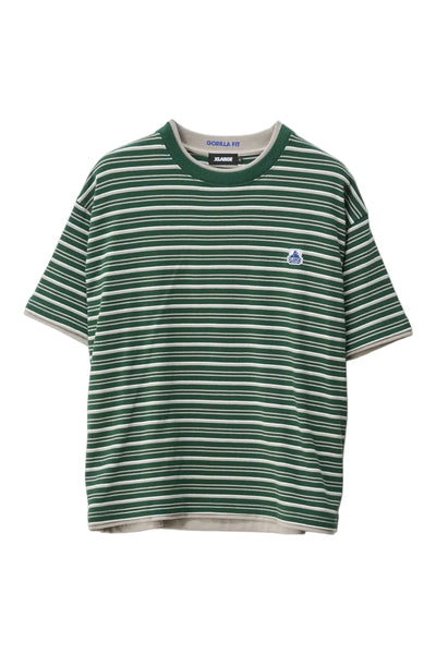 Xlarge Stripe Double Layer Gorilla Fit Tee - Eden